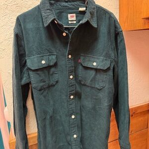 Levi's Forest Green Relaxed button up shirt